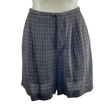 BANANA REPUBLIC Shorts Plaid Tailored Women&#39;s Rayon Black Size 6 - £11.47 GBP