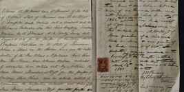 1868 Antique Sabine Galveston Bay Rr Legal Agreement La Div Hoyt Johnson Phinney - £112.92 GBP