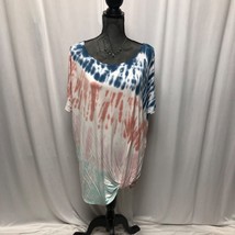 Maurices Tie Dye Top Womens Size XXL Short Sleeve Tie at Bottom Comfy Tee - £13.91 GBP