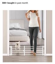 Dog Gate with a Small Door, Extra Wide All Metal Short Dog Gate Pet Gate - $49.38