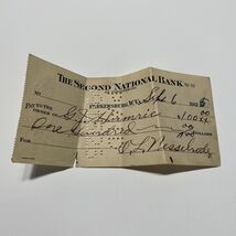 Canceled Check Thé Second National Bank Of Parkersburg West Virginia 1925 - $134.30 MXN