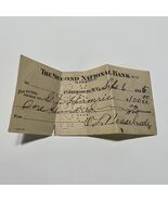 Canceled Check Thé Second National Bank Of Parkersburg West Virginia 1925 - $134.30 MXN