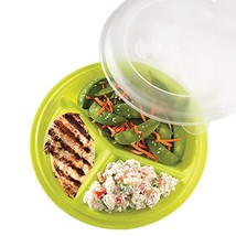 Portion Control Lunch Travel Plate (Assorted Colors) (Set Of 1) - $15.99