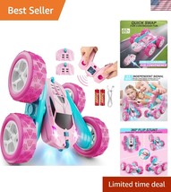 Rechargeable Double-Sided RC Car for Girls – 50 Min Play &amp; 360 Rotating ... - $45.00