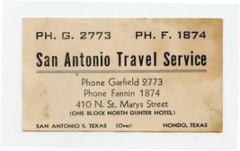 San Antonio Travel Service Business Card With Funny Help Wanted Ad 1930&#39;s - £11.87 GBP