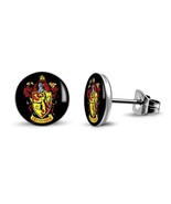GRYFFINDOR EARRINGS 10mm Round Stud Post Harry Potter Hogwarts School Ho... - $129.67 MXN