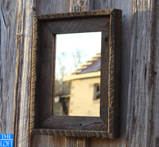 The Post &amp; Beam American Walnut Rustic Mirror 3.5&quot;--Vintage Rustic Decor Reclaim - £31.42 GBP