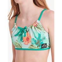Justice Girls Youth Small Retro Surf Green Teal Bikini Top Only - £6.73 GBP