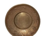 Vtg Chinese Zodiac Brass Trinket Dish Astrology Ashtray, Made in Korea, ... - $14.55