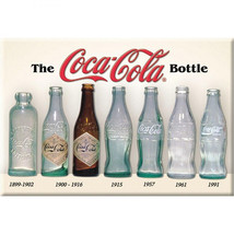 Coca-Cola Bottle History 1899 - 1991 Soft Touch Magnet Multi-Color - £8.61 GBP