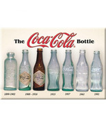 Coca-Cola Bottle History 1899 - 1991 Soft Touch Magnet Multi-Color - £8.58 GBP