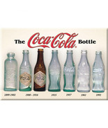 Coca-Cola Bottle History 1899 - 1991 Soft Touch Magnet Multi-Color - $10.98