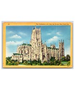 Cathedral of St John the Divine  New York City NY NYC Linen Postcard P27 - £1.54 GBP