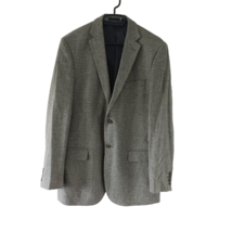 Marks and Spencer Mens Gray Wool Blend Checked Worsted Jacket Blazer siz... - £40.83 GBP