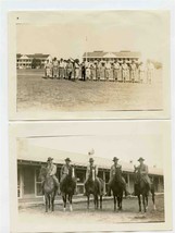 1930&#39;s Texas A&amp;M Summer Engineering Camp Photo 5 Men on Horses &amp; Rifle Drill  - £30.07 GBP