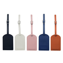 Luxury PU Leather Suitcase Bag Luggage Tags/ID/Label w/ Back Privacy Cover - £4.76 GBP