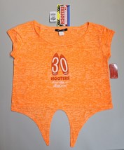 Hooters Women Medium (M) Orange Tie Up Top Shirt Celebrating For 30 Years - £7.98 GBP
