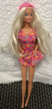 Mattel Barbie Doll Rare 1976 Blonde Hair W/ Mini Dress Outfit Ring & Earrings . - £47.15 GBP