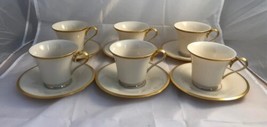 Set of 6 Lenox China ETERNAL Cups &amp; Saucers USA - $1,848.62 MXN