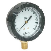 Span Lfs-210-30-G-Kemx Pressure Gauge, 0 To 30 Psi, 1/4 In Mnpt, Plastic... - $122.99