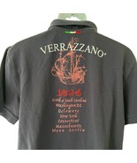 Castello Di Verrazzano Short Sleeve Navy Blue Polo Shirt size L Italy Ex... - $33.33 CAD