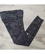 Lululemon Fast Free 7/8 Tight II 25 Womens 4 Meisai White Black Reflecti... - $62.99 CAD