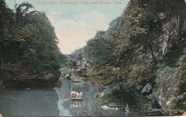 Post Card IN THE GLEN Cuyahoga River between rapids posted 1918 rafting - £4.15 GBP
