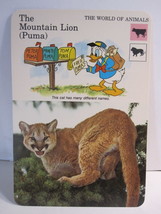 1978 Walt Disney&#39;s Fun &amp; Facts Flashcard #DFF1-14: The Mountain Lion (Puma) - $2.00