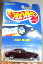 1991 Hot Wheels Blue/White Card Collector #264 LEXUS SC400 Burgundy w/Chrome 5Sp - £9.83 GBP