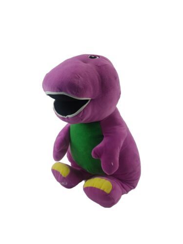 2017 Jumbo Speak & Sing Barney Stuffed Plush Purple Dinosaur Fisher Price Works  - $27.68