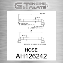 AH126242 HOSE fits JOHN DEERE (New OEM) - $301.94