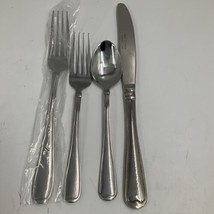 Pfaltzgraff Stainless Steel Flatware ALLURE Outlined Rounded 4-Piece Pla... - £20.92 GBP