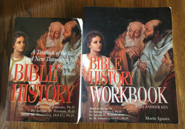 TAN Bible History Textbook Workbook Set Catholic Homeschool Answer Key - £31.64 GBP