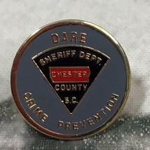 DARE Sheriffs Dept Chester County SC Vintage Collectible Hat Lapel Pin - £7.76 GBP