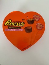 Reese&#39;s Peanut Butter Cups Miniatures In Heart Shaped Box! RARE - £13.38 GBP