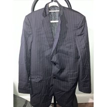 Hart Schaffner Marx Black Striped Sport Coat 42L, Double Button Blazer, Men&#39;s - $39.60