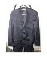 Hart Schaffner Marx Black Striped Sport Coat 42L, Double Button Blazer, ... - £31.43 GBP