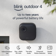 Blink Outdoor 4 (4Th Gen) – Wire-Free Smart Security Camera, Two-Year Battery - £177.64 GBP