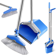 Broom And Dustpan Set With Long Handle For Home Kitchen Room Office Lobby NEW - £28.17 GBP