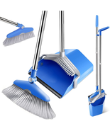 Broom And Dustpan Set With Long Handle For Home Kitchen Room Office Lobb... - £29.09 GBP