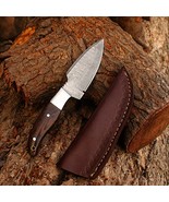 custom handmade skinner knife Damascus steel knife pocket knife gift for... - $1,039.28 MXN