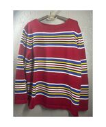 Lauren Ralph Lauren Womens Red Yellow Blue Striped Vintage Sweater Size ... - $54.95