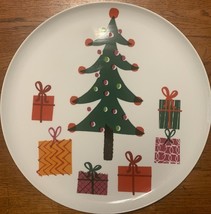 2014 Crate &amp; Barrel Jenny Bowers Christmas Plate Platter Tray - $372.00 MXN