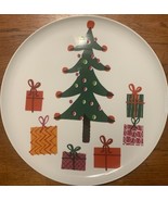 2014 Crate &amp; Barrel Jenny Bowers Christmas Plate Platter Tray - $375.15 MXN