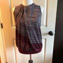 Nwot Peter Som Plum, Purple, Silver Sleeveless Wool Blend Sweater Sz M - $98.01