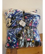 Vera Bradley Mickey Mouse Whimsical Paisley Soft Sherpa Backing Throw Di... - $103.95