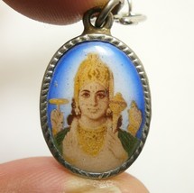 Lord Vishnu The Preserver God Deity Hindu Miracle 1980s Pendant Necklace Locket - £23.94 GBP