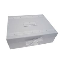 Christening A4 Keepsakes Box (Pearl)  - $49.00