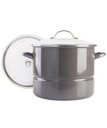 Kenmore 16 Quart Enamel On Steel Stock Pot With Steamer and Lid in Graph... - $1,795.99 MXN