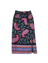 Vintage Carlisle Wool/Silk Midi Pencil Skirt Paisley boho whimsy Size 10, W27&quot; - £59.35 GBP